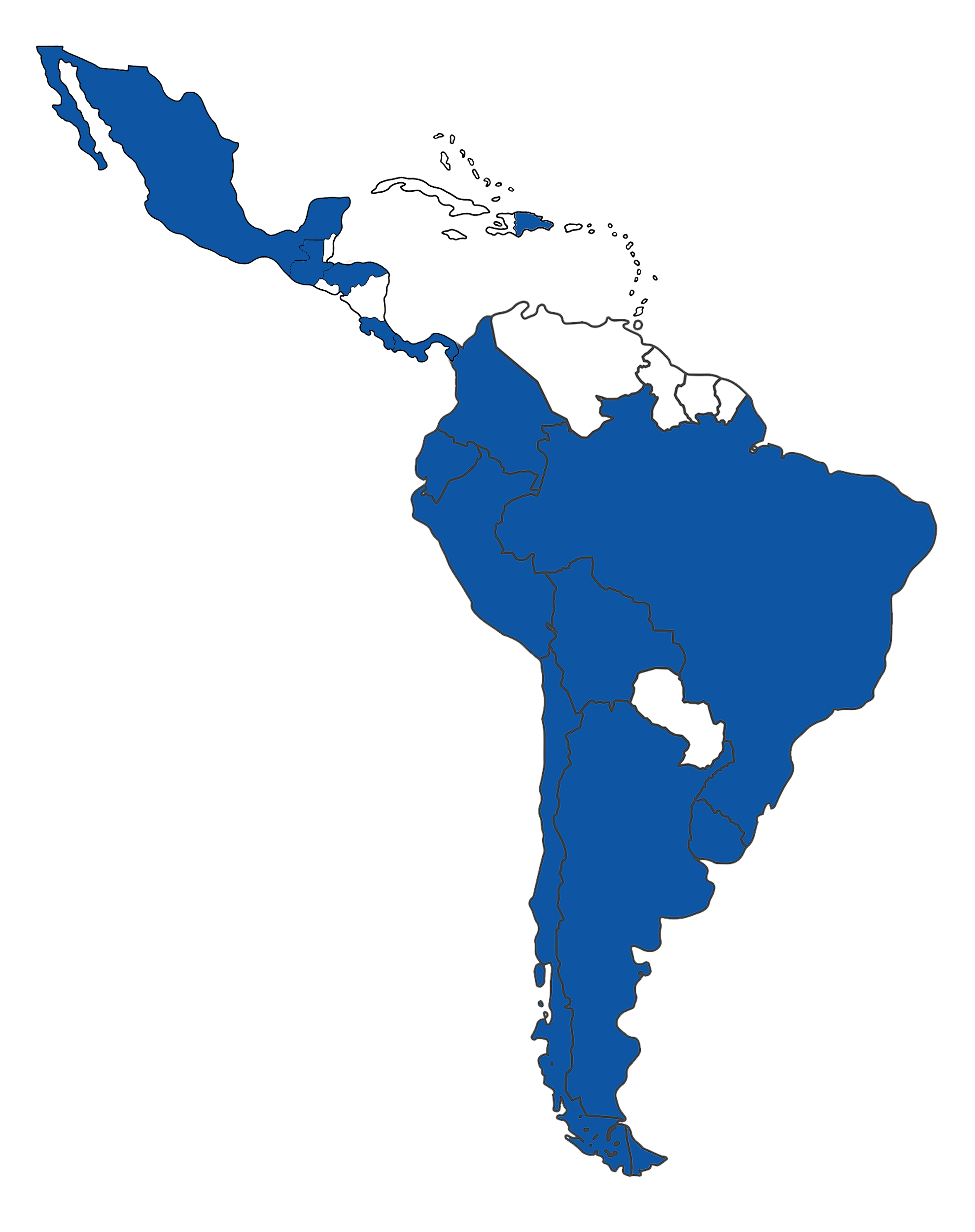 Nearshore Map of where we can recruit from in LATAM